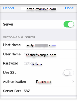 Email Port Setting